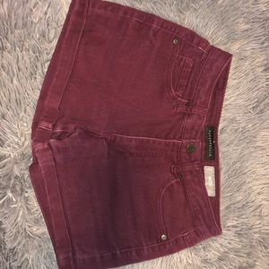 Wine red shorts